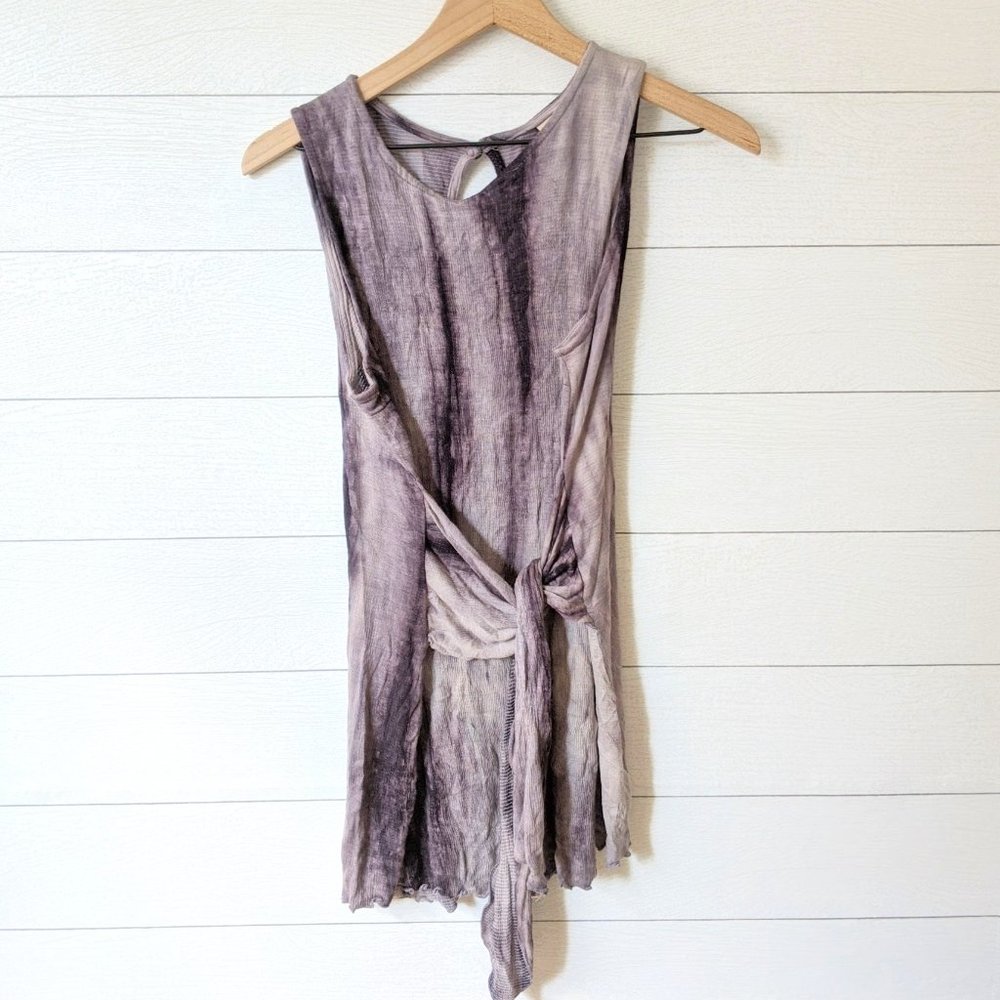Lucy Love brand, Tie Dyed tank top with ties around back, size small,